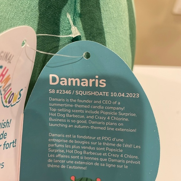 NWT 8” Damaris the Watermelon Hippo Squishmallow - Crossover Squad Series 1 - Picture 5 of 5